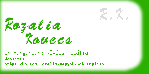 rozalia kovecs business card