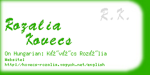 rozalia kovecs business card